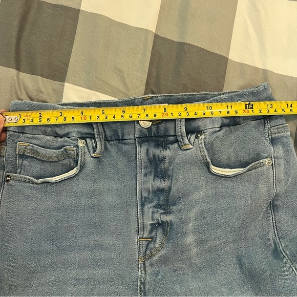 Good American Good Legs Cropped Distressed Skinny Jeans in Blue 523 sz 4/ 27 - Picture 12 of 16